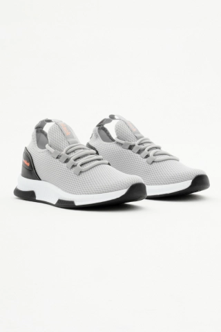 Men Women Smoked Gray Breathable Lightweight Mesh Running Sneakers